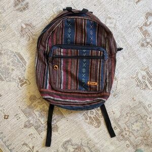 Striped Multicolor Canvas Backpack by Parcol